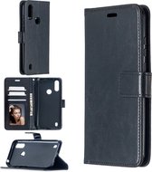 Bookcase Geschikt voor: Motorola Moto E6 Plus - Zwart - portemonnee hoesje