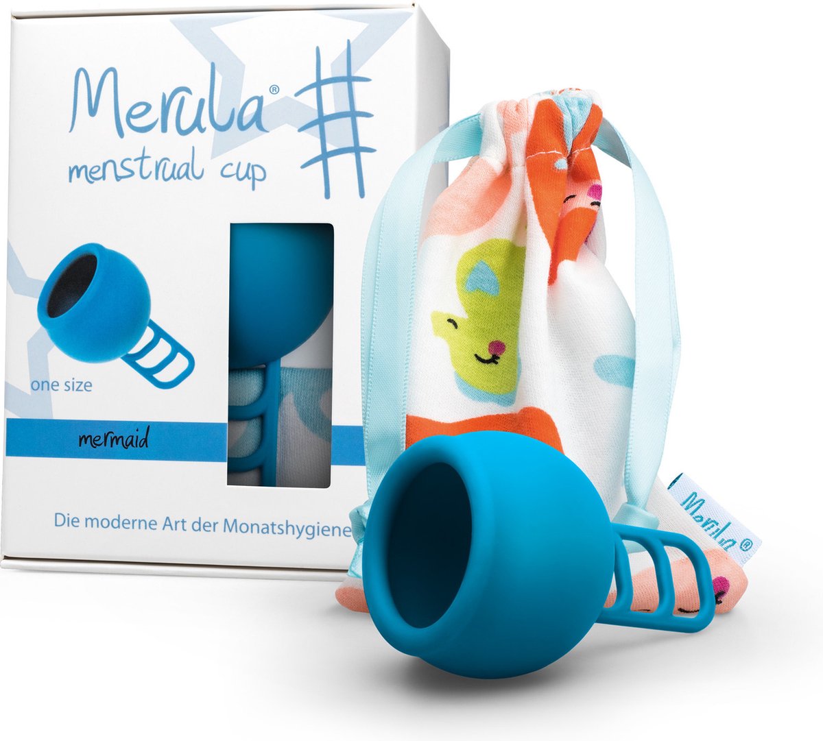 Merula menstruatie cup - mermaid blauw