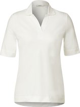 CECIL Piquee Polo Shirt Polo femme - blanc vanille - Taille XL