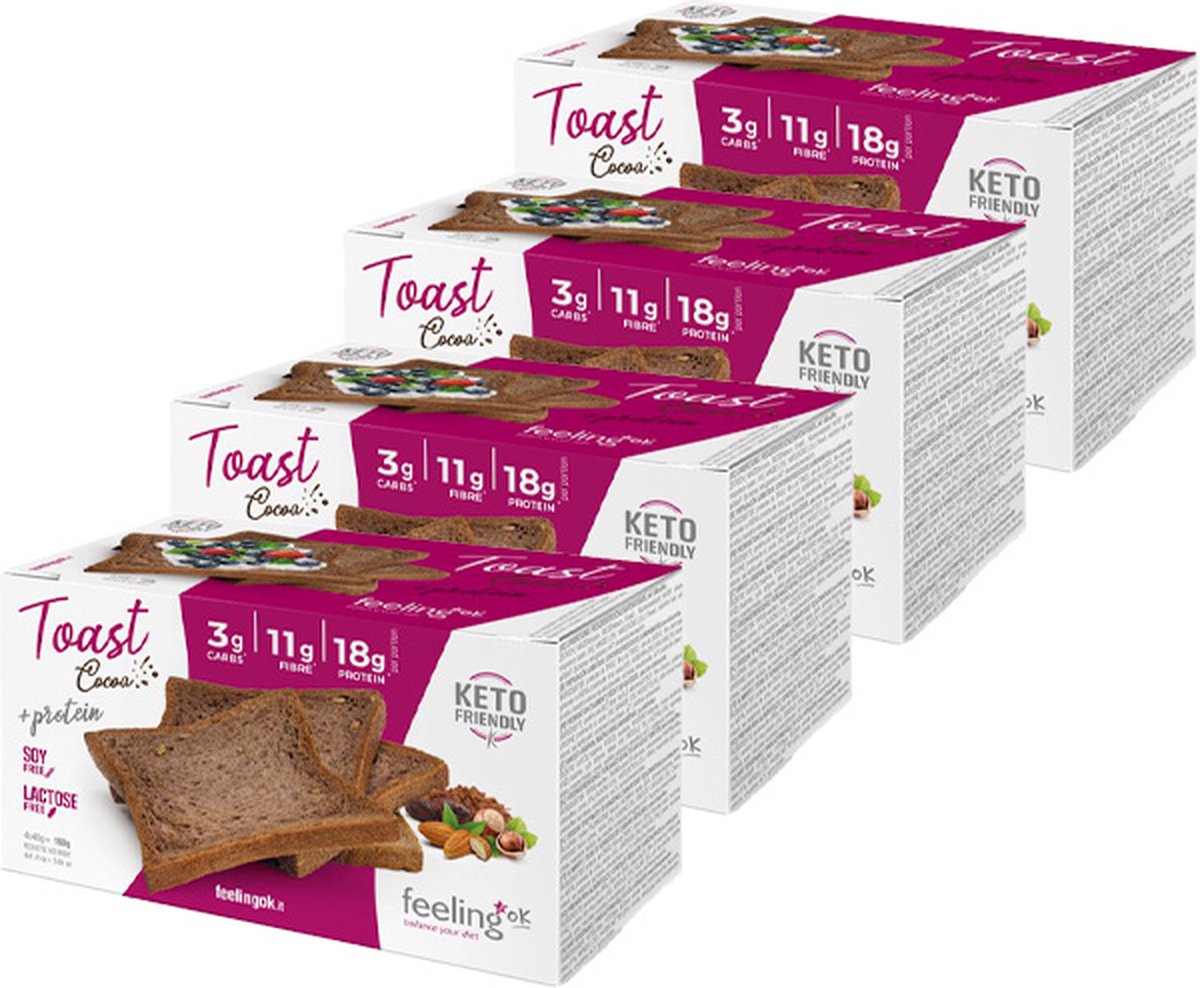 Goedkoopste Feeling OK | Toast Cacao Start | 4 stuks | 4 x 160g