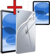 Étui adapté pour iPad 2022, étui en Siliconen , couverture arrière avec protecteur d'écran - Transparent