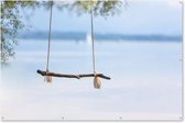 Muurdecoratie Strand schommel Caraiben - 180x120 cm - Tuinposter - Tuindoek - Buitenposter