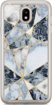 Casimoda® hoesje - Geschikt voor Samsung J3 2017 - Marmer Blauw - Backcover - - Multi