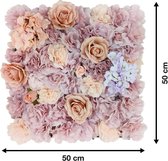 Flowerwall, 4x panneaux de décoration de fleurs artificielles (KHSQ018)