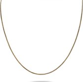 Twice As Nice Halsketting in 18kt verguld zilver, slangketting  60 cm+5 cm