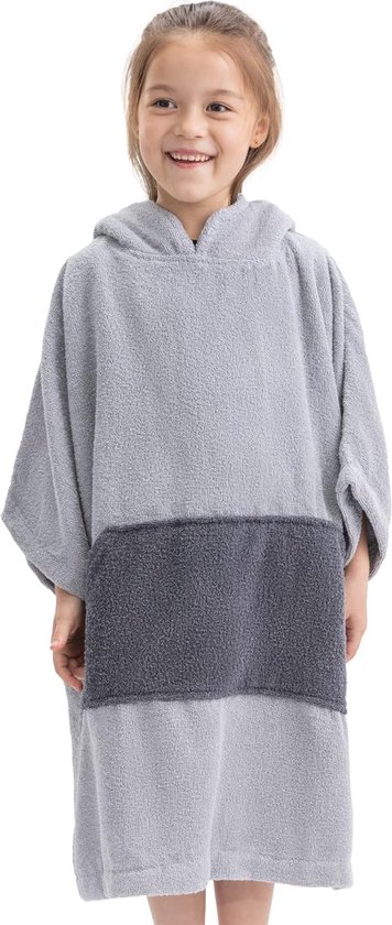 Surf en badponcho voor kinderen - poncho handdoek - badponcho - badjas voor kinderen - 100% katoen