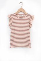 Sissy-Boy - Rood gestreept T-shirt met ruffle mouwen