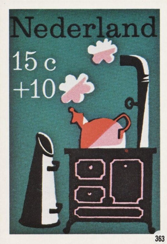 Cartes postales (nostalgiques) avec images de timbres pour enfants 1967