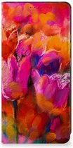 Hoesje met Tekst Geschikt voor Samsung Galaxy Xcover 7 Smart Cover Tulips