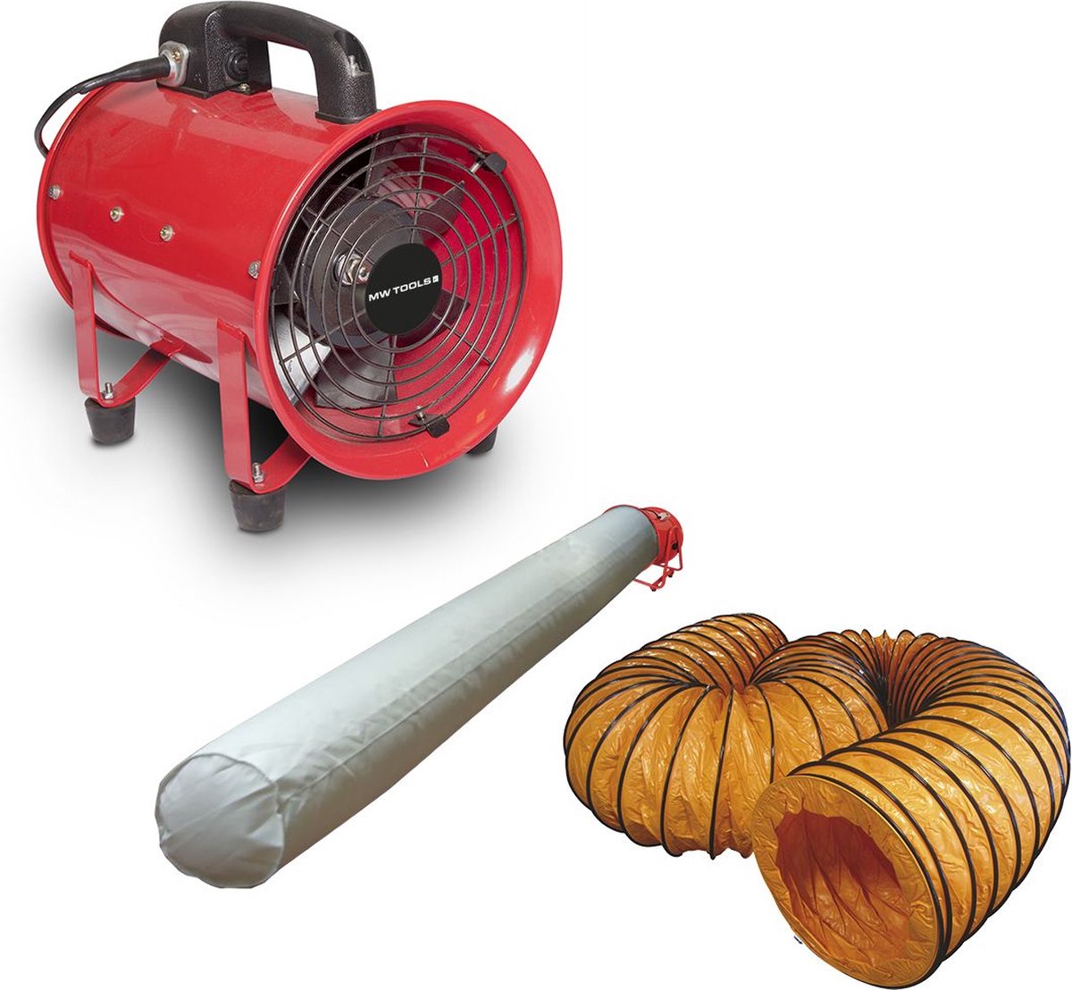 Ventilator MV200 met slang en filterzak MW Tools MV200SET