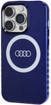 Audi IML Big Logo Back Case (MagSafe Compatible) - Geschikt voor Apple iPhone 14 Pro (6.1") - Blauw