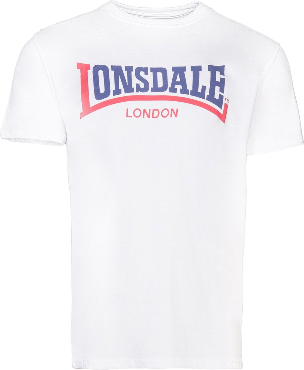 Lonsdale Classic T-Shirt Two Tone Wit - Maat: S