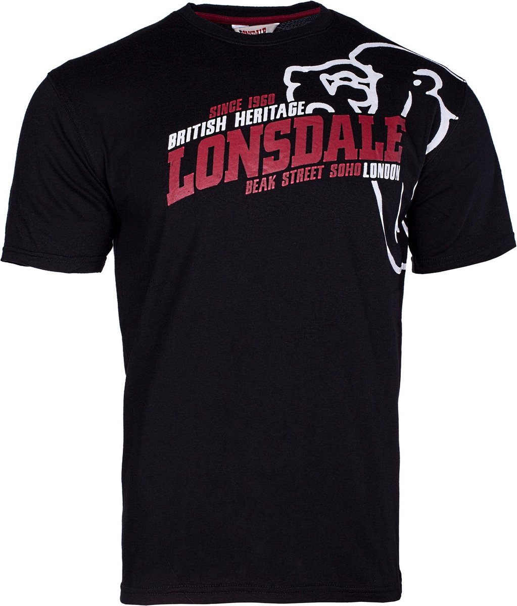 Lonsdale T-shirt Walkley Zwart - Maat: XL