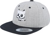 Hatstore- Kids Cute Cat Grey/Black Snapback - Kiddo Cap Cap