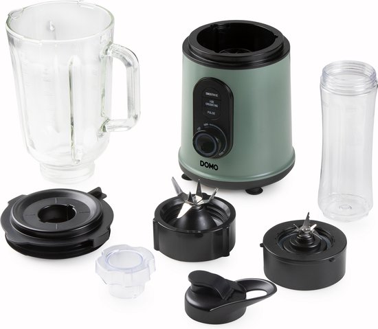 DOMO DO734BL Blender - 'Blend & Balance' - Glazen Kan - 1,5L - Drinkbeker 600ml - 800 W - Smoothie Maker - Groen van Domo — afbeelding 4