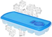 Plastic Forte IJsblokjesvorm met deksel - 12 ijsklontjes - kunststof - blauw - ijsklontjes maken