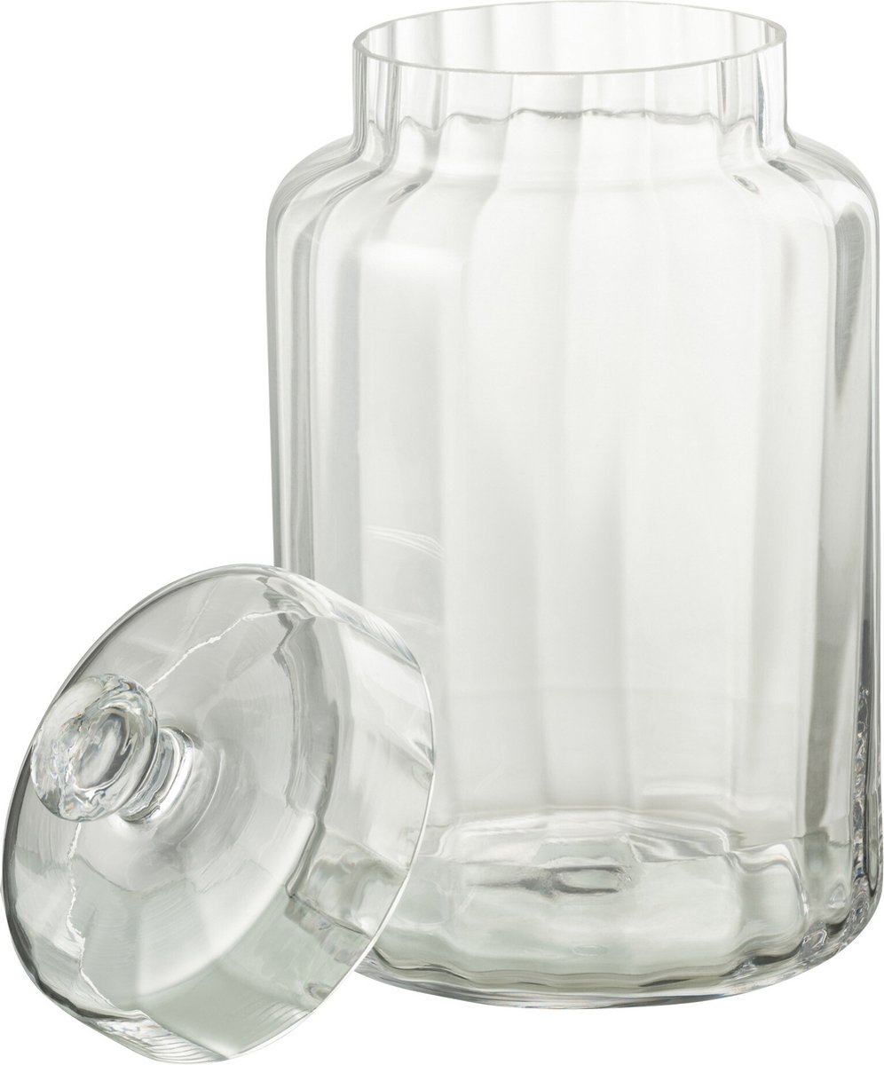 J-Line voorraadpot Elia - glas - transparant - large