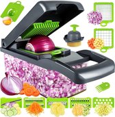 Plantaardige Chopper Groentesnijder kubussnijder Multifunctionele Veg Ui Dicer Salade Aardappelsnijder - Juicer Eiersnijmachine Dooier 14-in-1 mandoline kommerschaaf