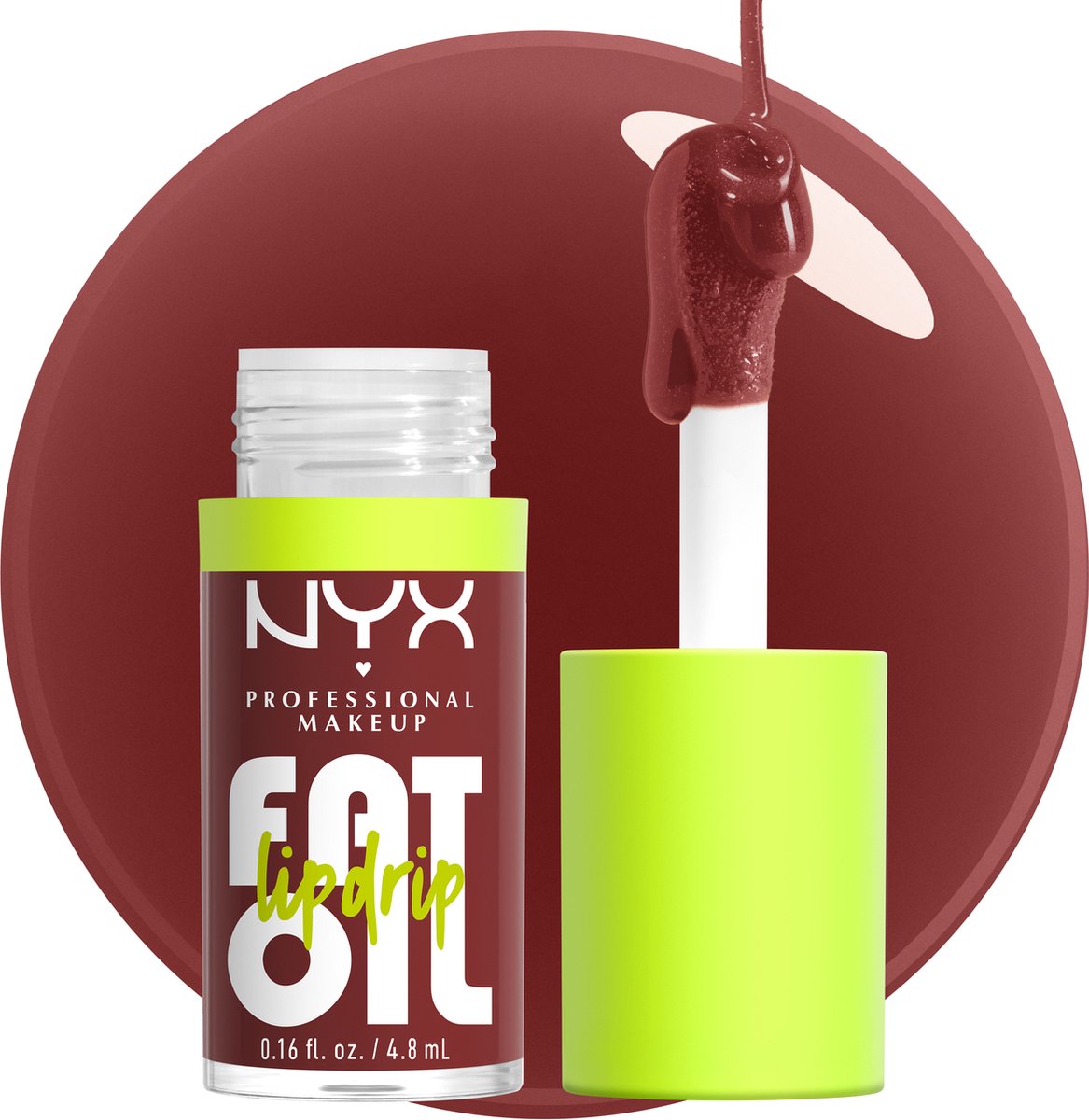 NYX Professional Makeup Fat Oil Lip Drip Lipgloss - Tot 12 uur hydratatie - Verrijkt met kruipbraamolie, framboosolie en squalaan - Sprinkle Sprinkle - 4,8 ml — cadeau in Verzorging - foto 2