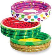 3 Pack 45 "X 10" Opblaasbare Kiddie Zwembaden, Watermeloen & Ananas & Cupcake Zwembad voor Kinderen Zomer Plezier, Binnen & Buiten Water Zwembad Baby Zwembad Pit Ball Pool