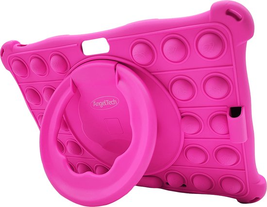360° Verstelbare Beschermhoes voor AngelTech Kindertablet XL Roze