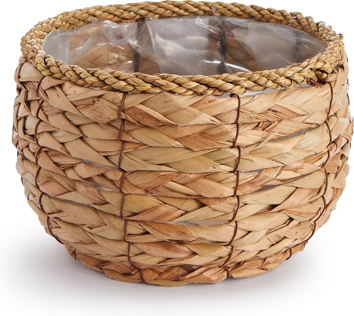 Paco Home Bloempot Sierbloempot Bloemenbak Binnenkant Plantenpot Set Mand Gevlochten Hout natuurlijk
