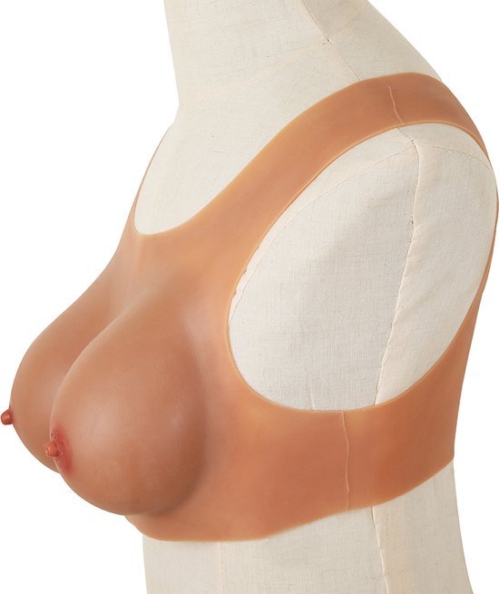 Siliconen borst, ronde hals, holle rug nep borst voor crossdresser