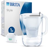 BRITA Style Cool Waterfilterkan met 1 MAXTRA PRO ALL-IN-1 Filterpatroon - 2,4L - Grijs - Voordeelverpakking