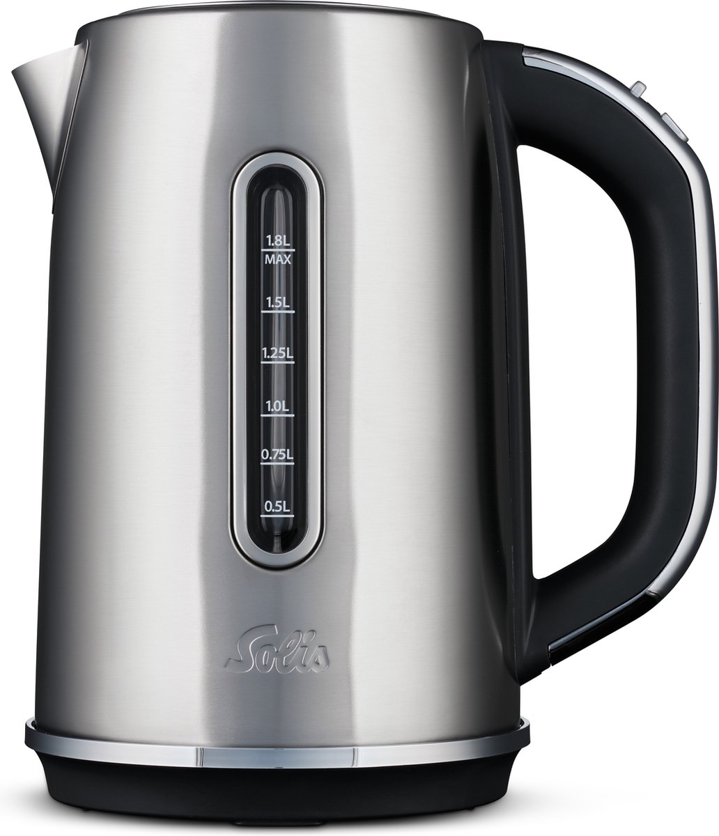Solis Flexi Temp Kettle Waterkoker met Temperatuurregeling - Temperatuur van 40 tot 100°C - Geïntegreerde Kalkfilter - Theemaker - Zilver