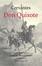 Don Quixote van Cervantes, met de ruiters op paarden, bergachtig landschap, James H. Montgomery en David Quint.