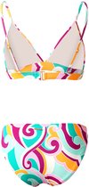 Brunotti Alison-Swirl Dames Bralette Bikini Set - Oranje, Roze, Groen, Wit - 38