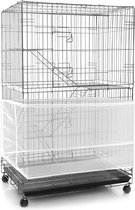 Couverture de cage à oiseaux réglable Extra large, attrape-ressort à graines, cage à oiseaux, filet en nylon, couverture en filet, protection douce et aérée pour perroquets, perruches, aras, blanc