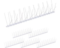 duivenpinnen set van 6 - 50,5 cm breed - vogelpinnen - kunststof - rvs