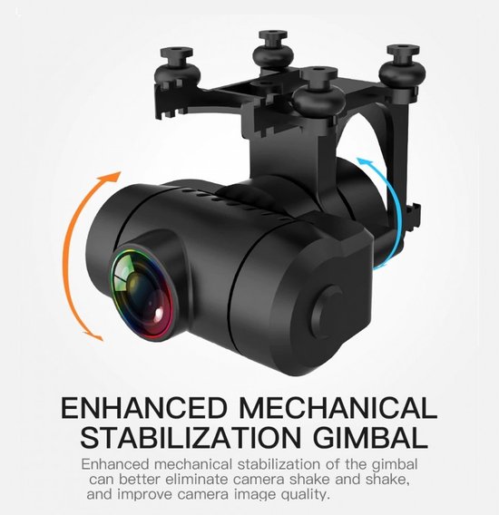 LUXWALLET Libra4 Pro – Drone Quadcopter FPV - 25,2Km/h – GPS WiFI 1,2 KM – Cardan 2 Axes - HD Camera - Oranje