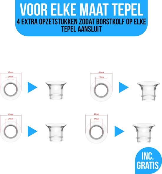 Weewise Milk Elektrische Draadloze Borstkolf - Borstkolf- Elektrische Borstkolf - Handsfree Borstkolf - Borstkolf Elektrisch - Draadloze Borstkolf - Breast Pump - Draagbaar - Handsfree & Draagbaar - BPA-Vrij - Incl. 4 maten van Weewise — afbeelding 4