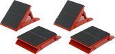 Carpoint Wielkeggen set - 4x - rood/zwart - metaal - 13 x 14 cm - voor aanhangers/caravans