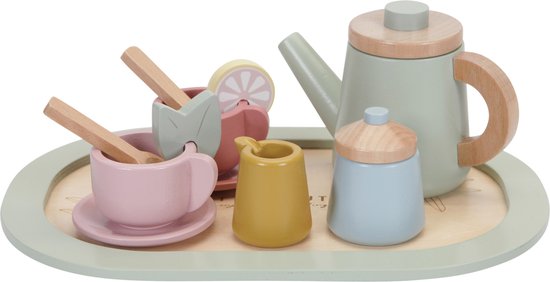 Foto: Little dutch houten thee servies speelgoedtheeservies