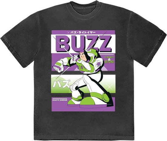 Disney Toy Story - Buzz Japanese Heren T-shirt - XL - Zwart