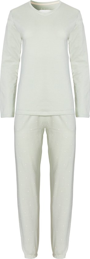 By Louise Dames Pyjama Set Lang Mint Groen - Maat S