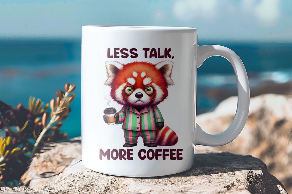 Mok – "Less Talk - More Coffee" – Voor de Koffiepuristen