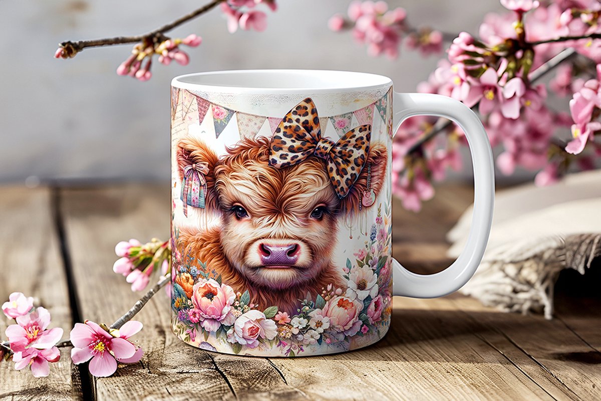 Mok – "Highland Cow" – Voor Liefhebbers van Schotse Charme