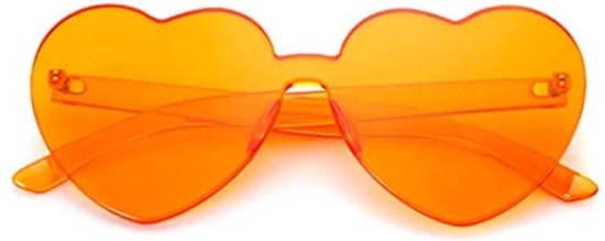 Hartjes zonnebril + Partydop Universele Flessendop - Festival dop - Festival bril - Combi deal - Koningsdag - EK voetbal - Oranje van Hart — afbeelding 2