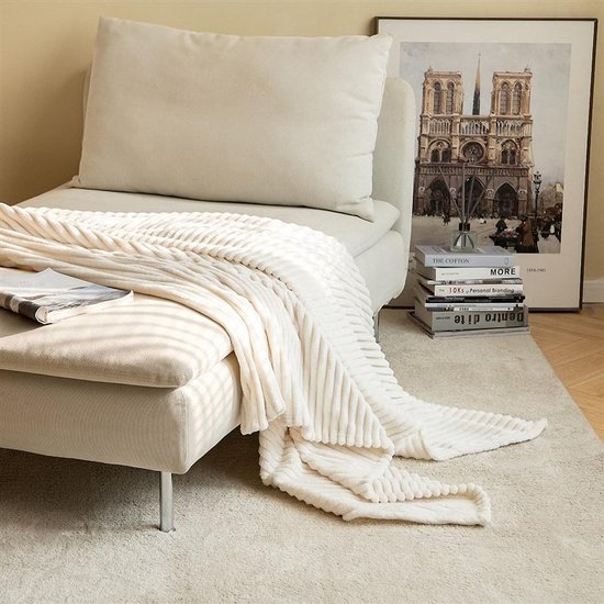 DREAMLANDING Coperta in pile sherpa, double face, super morbida e calda, per letto e divano, (cavo rosa, 150 x 200 cm