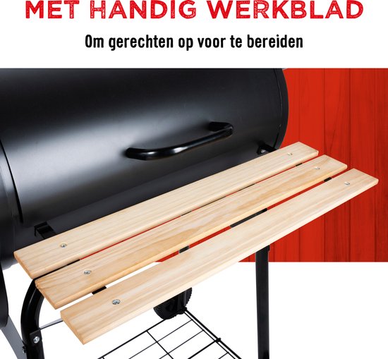 BBQ Collection 2-in-1 Smoker BBQ - Houtskool Barbeque - Buitenkeuken Barbecue - Grill en Smokerbarbecues - 104 x 58 x 114 cm