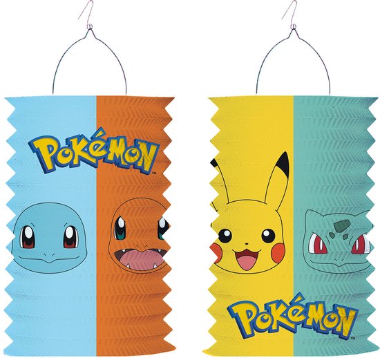 Amscan Pokemon trek lampion - 28 cm - multi kleuren - papier