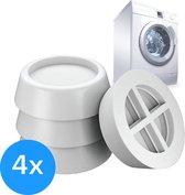 Vardaan Trillingsdempers - Voor wasmachine of droogkast - Trillingsmat - Anti-vibratie pads - Antislip Rubber - Set van 4 - Wit