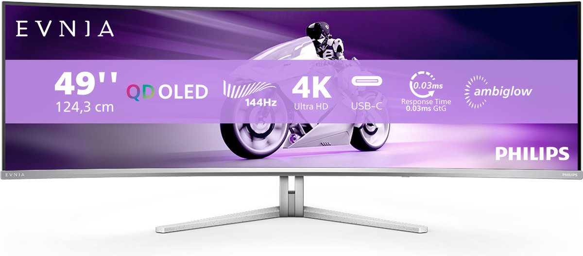 Philips Evnia 8000 49M2C8900L - Ultrawide QD-OLED Gaming Monitor - 144hz - 49 inch