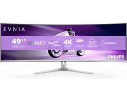Philips Evnia 49M2C8900L - Ultrawide QD-OLED Curved Gaming Monitor - Ambiglow - KVM - USB-C 90w - 144hz - 49 inch