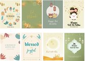 Ramadan - Eid Mubarak - Cartes de vœux - Décoration Ramadan - 8 pièces - A6