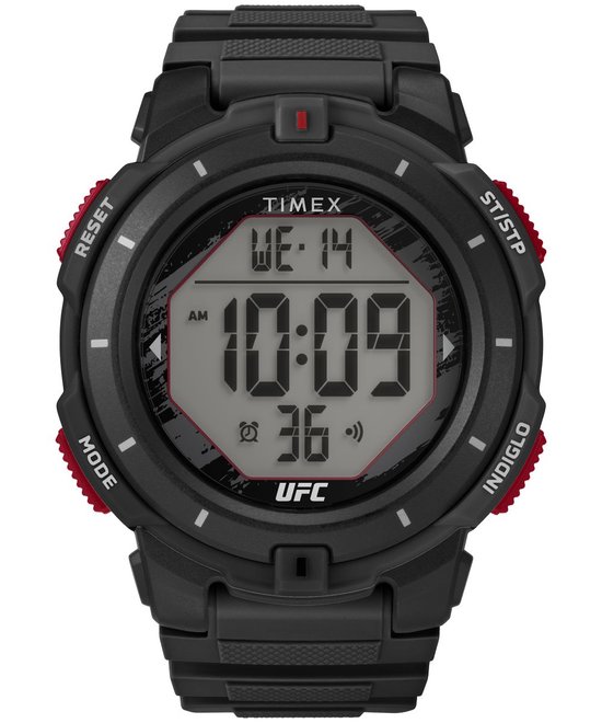 Timex UFC Rumble TW5M59600 Horloge - Kunststof - Zwart - Ø 48 mm